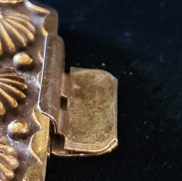 Wide Vendome Bracelet Columned Flower Sunburst Heavy Gold Tone Boho 60's 70's - Picture 5 of 11